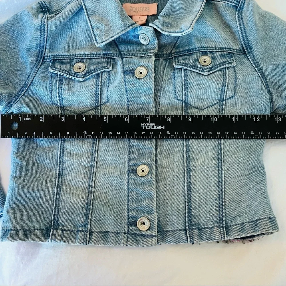 Squeeze Blue and Purple Jean Jacket with sequin Back